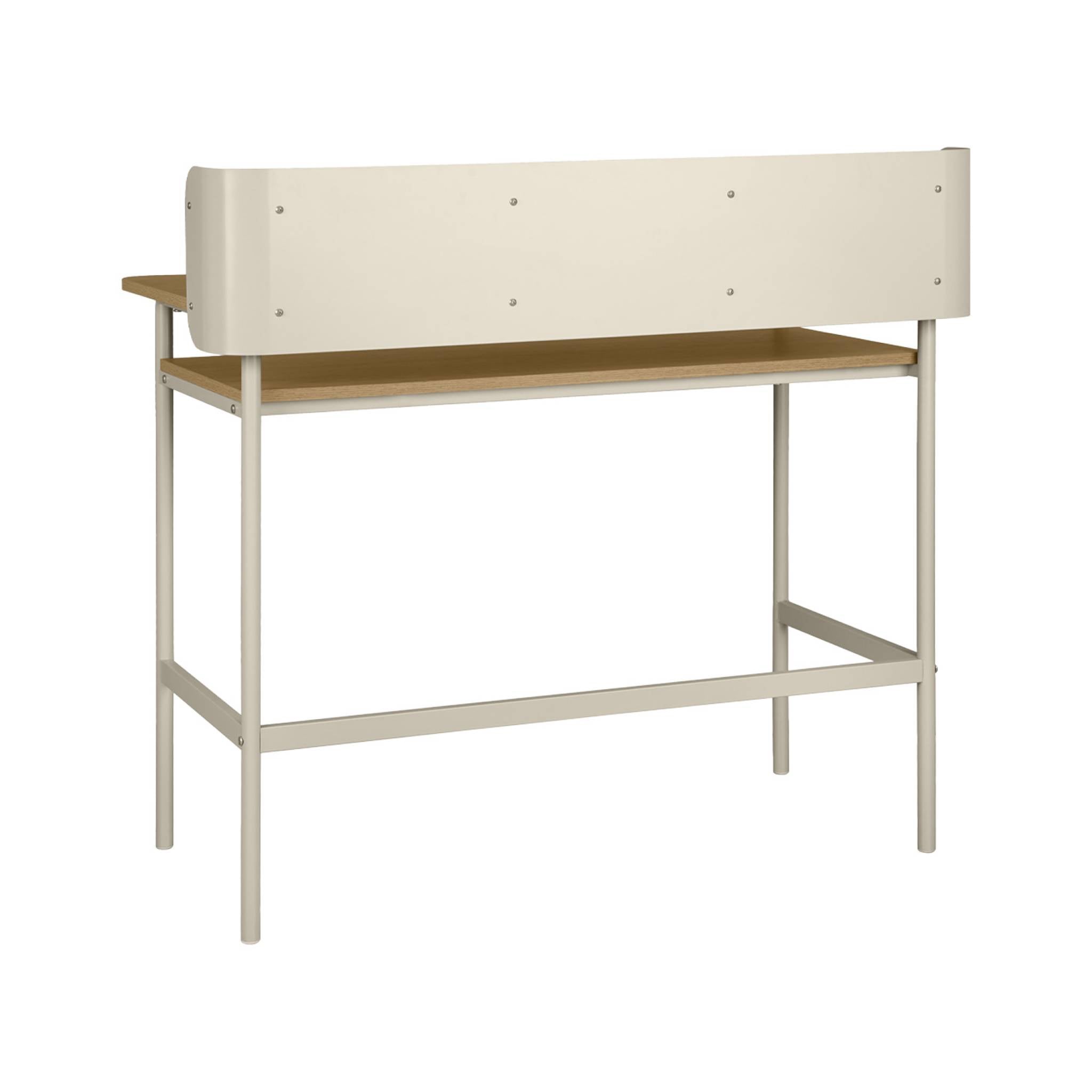 sweeek - Bureau met open opbergruimte metaal en houtdecor