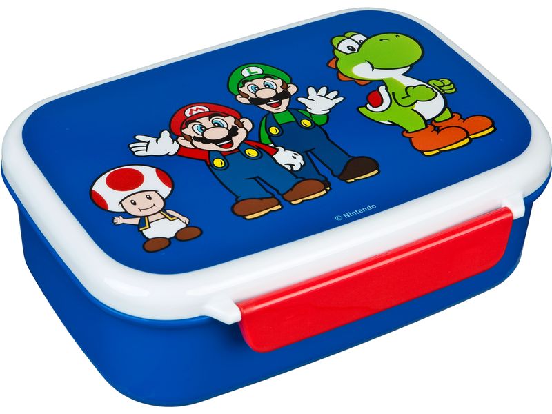 Scooli Lunchbox Super Mario Dunkelblau/Weiss Brotzeitdose