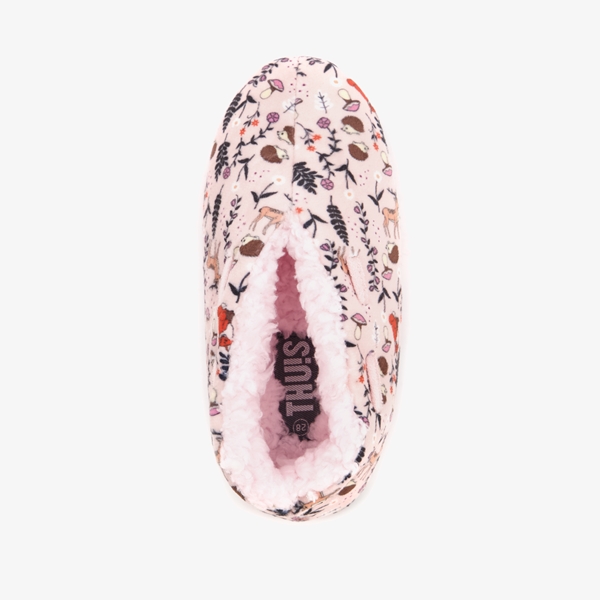 Thu!s kinder sloffen roze met herfst print