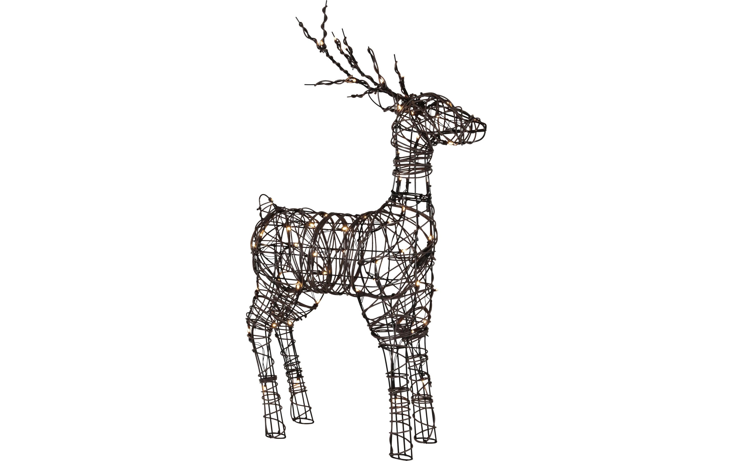 LED-Figur Vixen Rentier, 90 cmLED Weihnachtsdekoration Rentier
