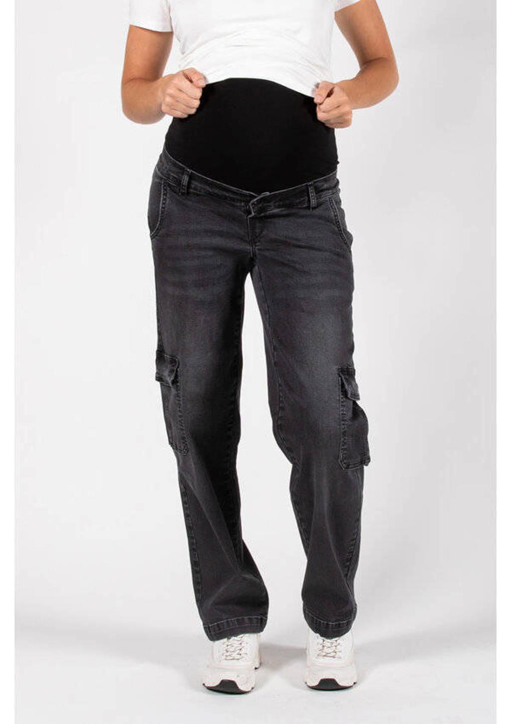 LOVE2WAIT zwangerschaps straight jeans grey denim