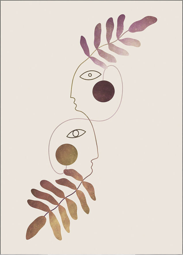 Poster & Frame To grow together Flerfarvet