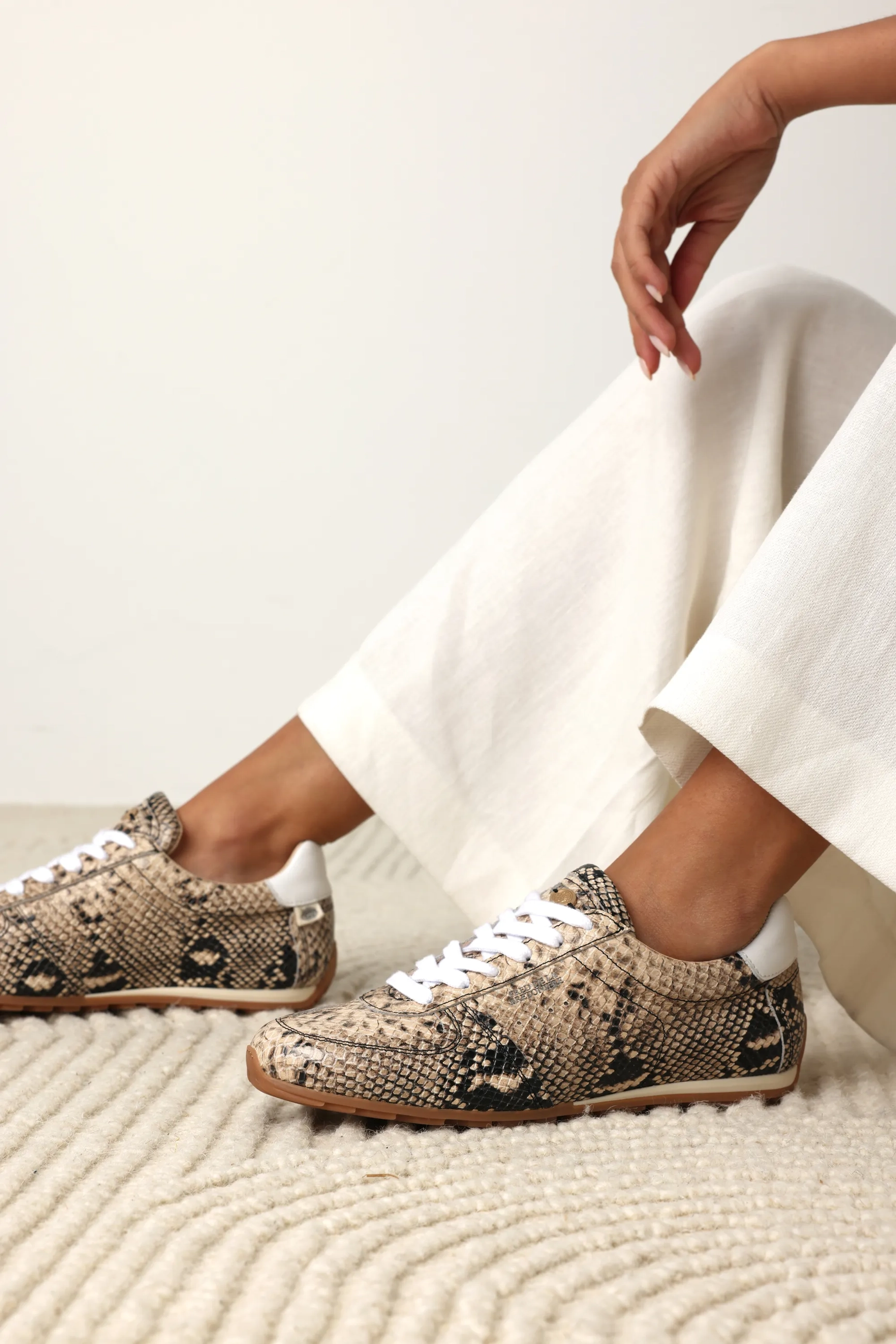 UTA BASE Sneaker snake Beige