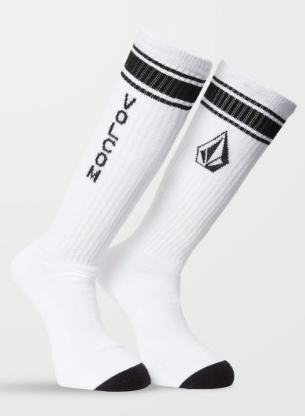 Volcom High Stripe Sock White