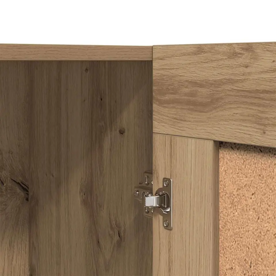 vidaXL - 2-laags Dressoir met 2 deuren - Artisanaal eiken - 82.5x30.5x80 cm