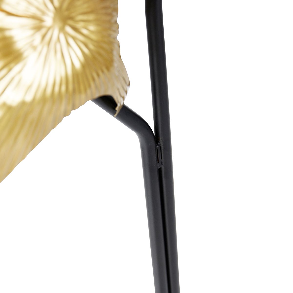 Oosterse vloerlamp messing met zwart 2-lichts - Louka