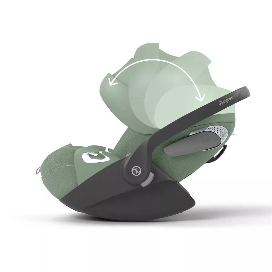 cybex PLATINUM Buggy Coya Matt Black Off White inklusve Babyschale Cloud T I-Size Plus Leaf Green  und Adapter