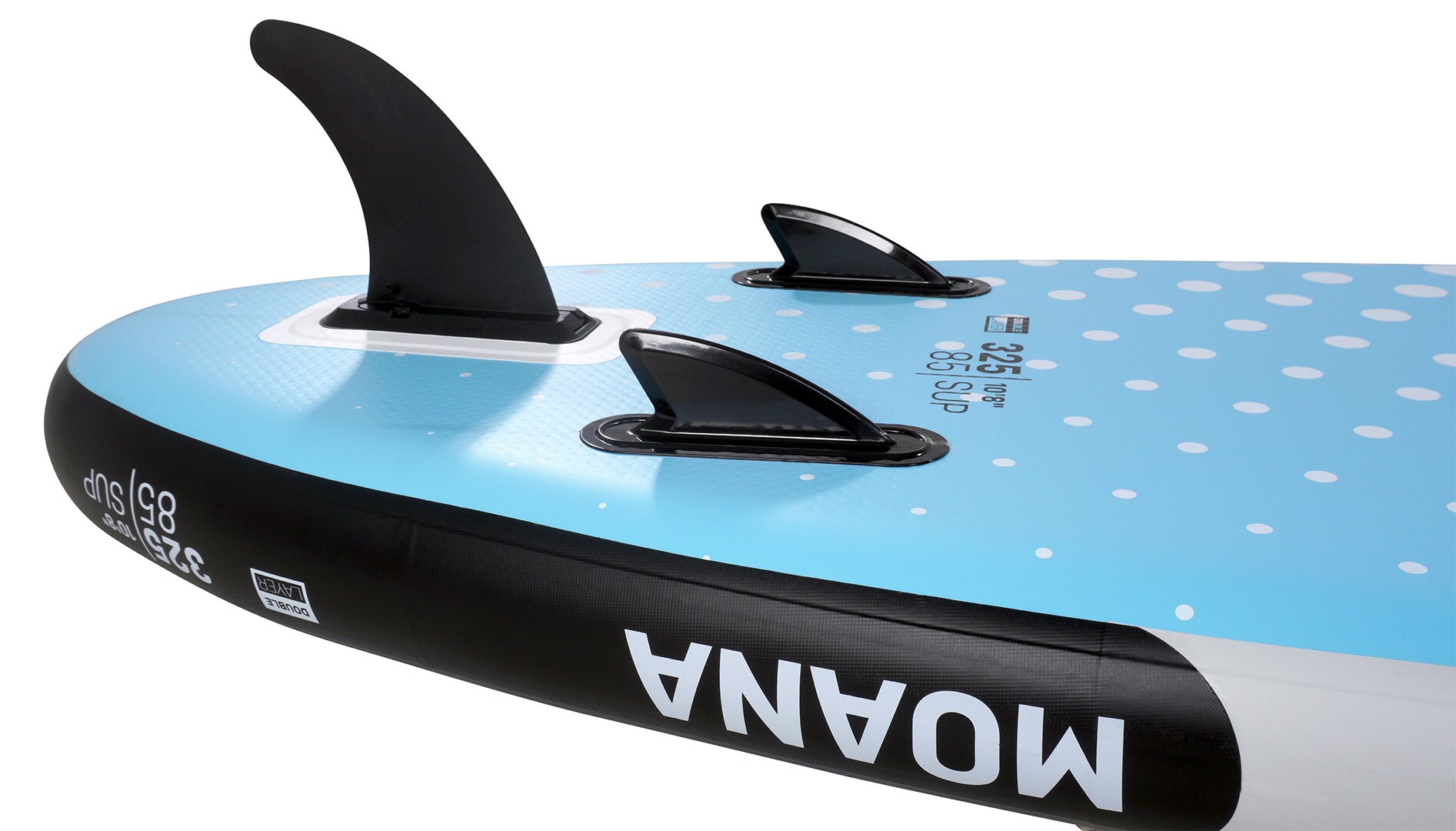 Bluemarina SUP Board Moana, aufblasbar mit Double Layer, Paddel, Pumpe, Rucksack, 5J Garantie (305x76x15cm / 10')