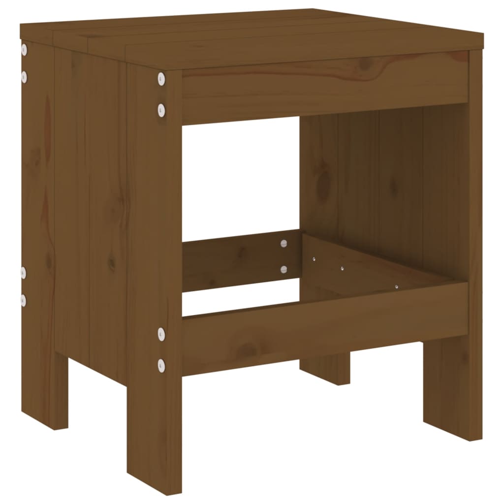 Ensemble à dîner de jardin 13 pcs marron miel bois pin massif