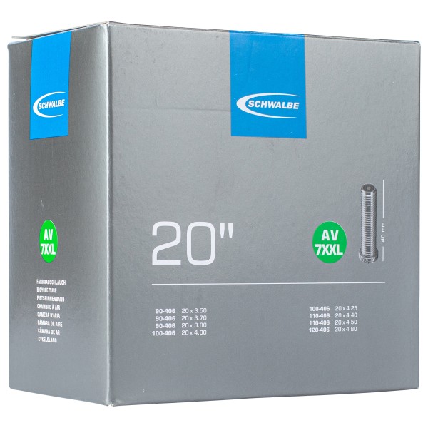 Schwalbe - 20'' (90/120-406) AV7XXL TR4 - Chambre à air pour vélo