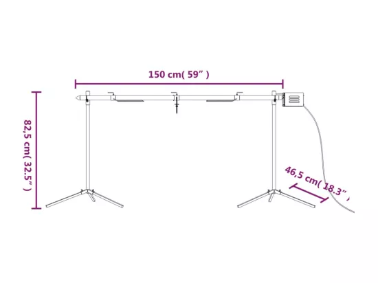 Barbecue automatique et moteur acier inoxydable 150x46,5x82,5cm