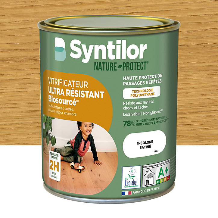 Vitrificateur Syntilor ultra résistant biosourcé Nature Protect incolore satiné 0,75L