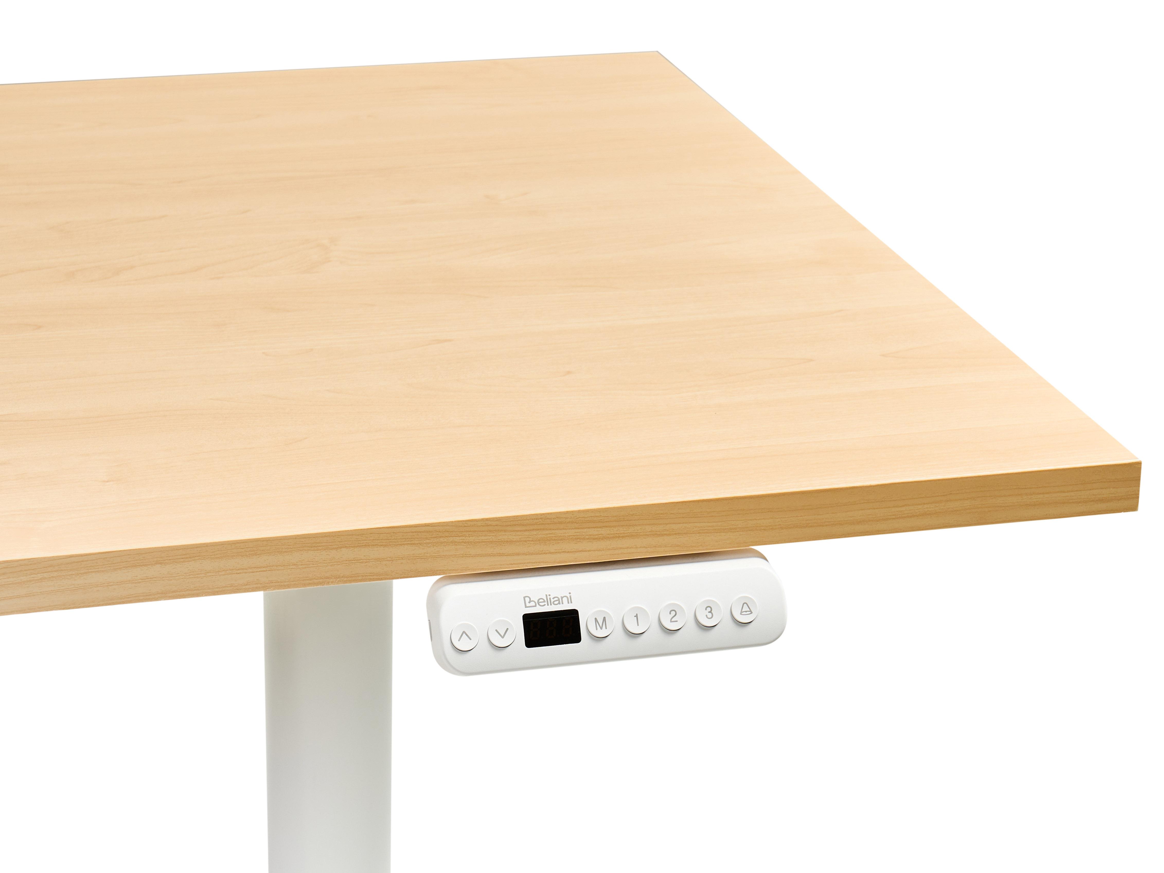 Elektrisch verstelbaar sta-bureau DESTINAS Lichtbruin/wit 180 cm 72 cm