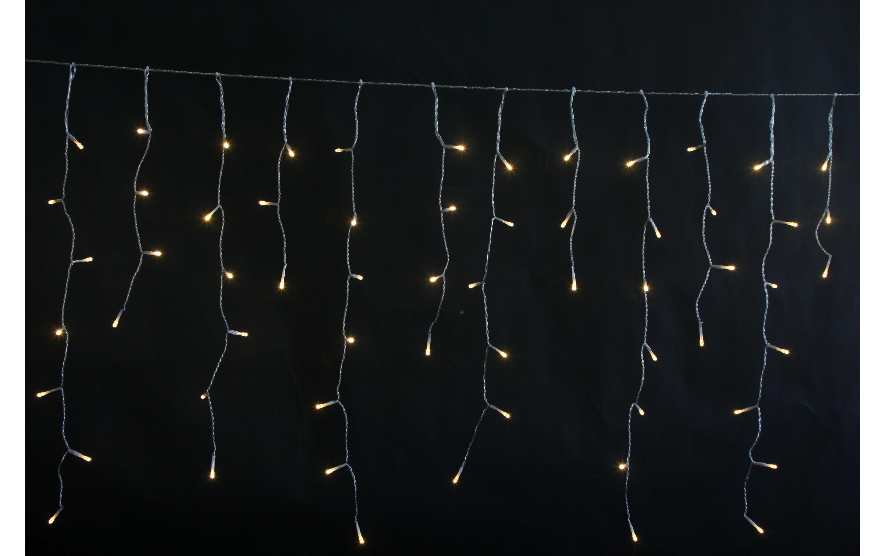LED-Lichtervorhang Icicle Outdoor 200 LEDLED-Lichtervorhang mit unterschiedlich langen Strängen