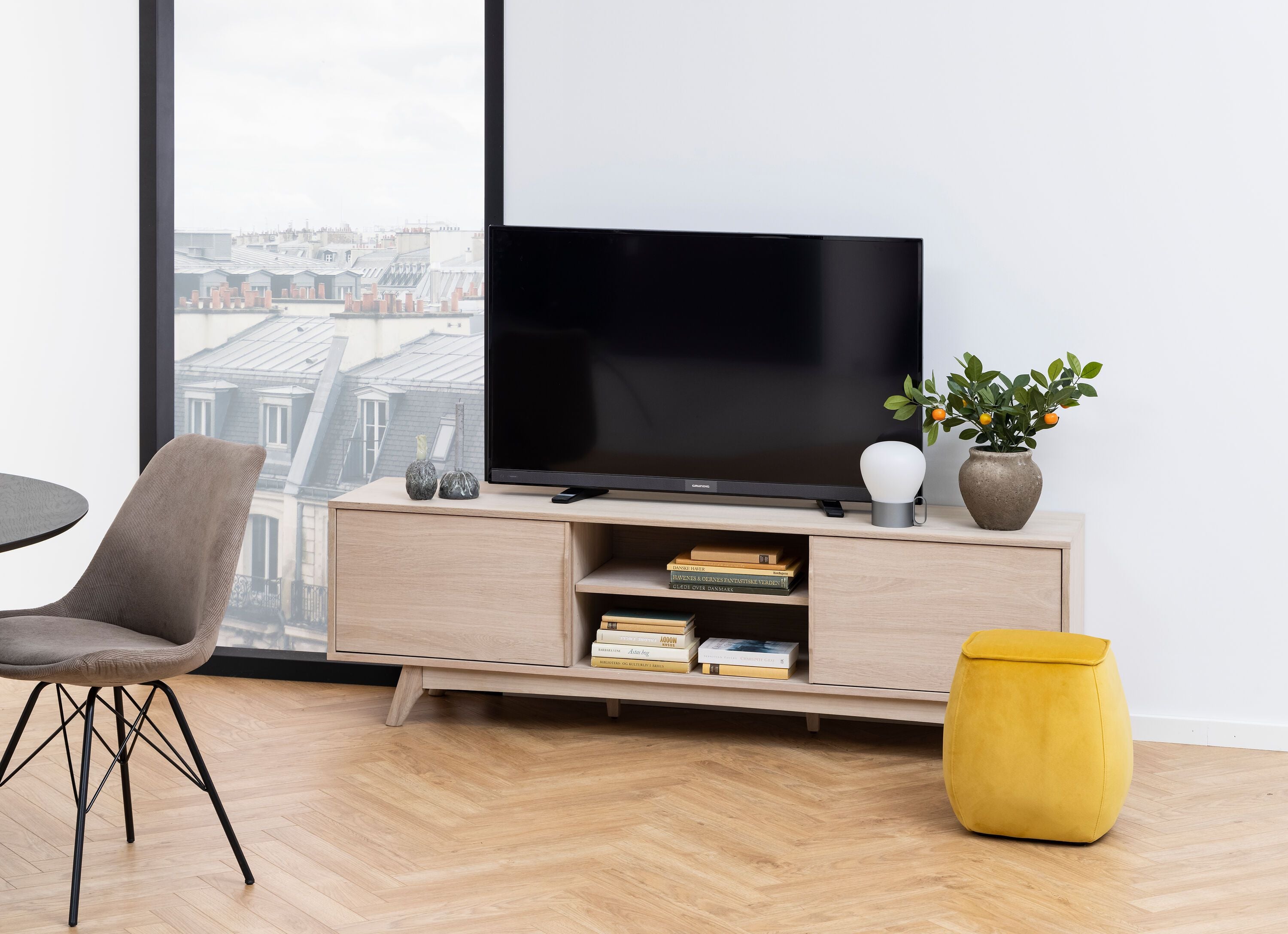 REECE TV-Möbel Eichefurn.wspigm.2T2Tabl - Eiche / B: 180.0 cm x T: 44.0 cm x H: 55.0 cm