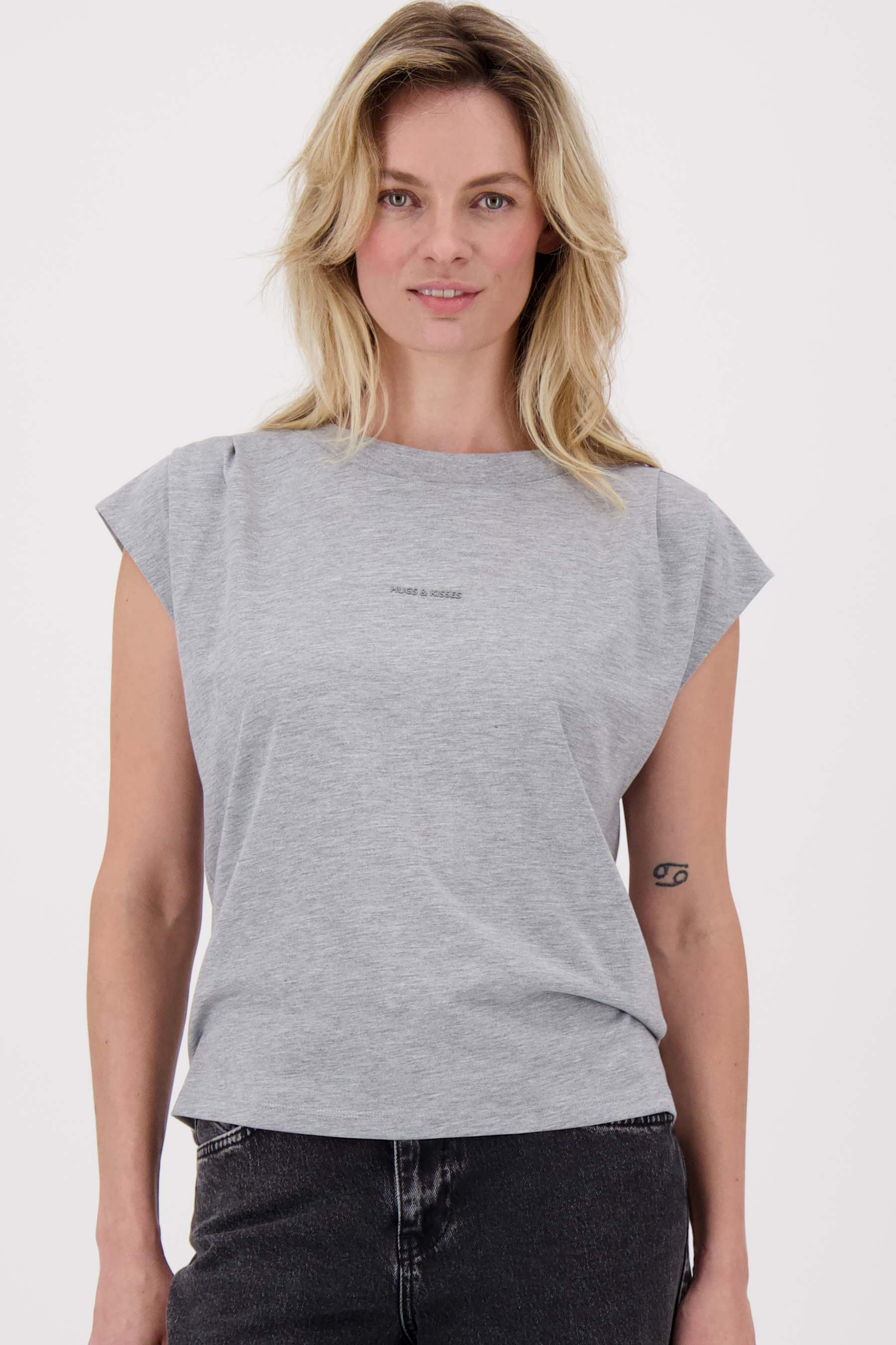t-shirt met plooidetail