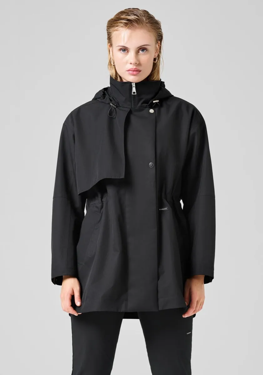 Casall Scandi Trench Rain Coat Black