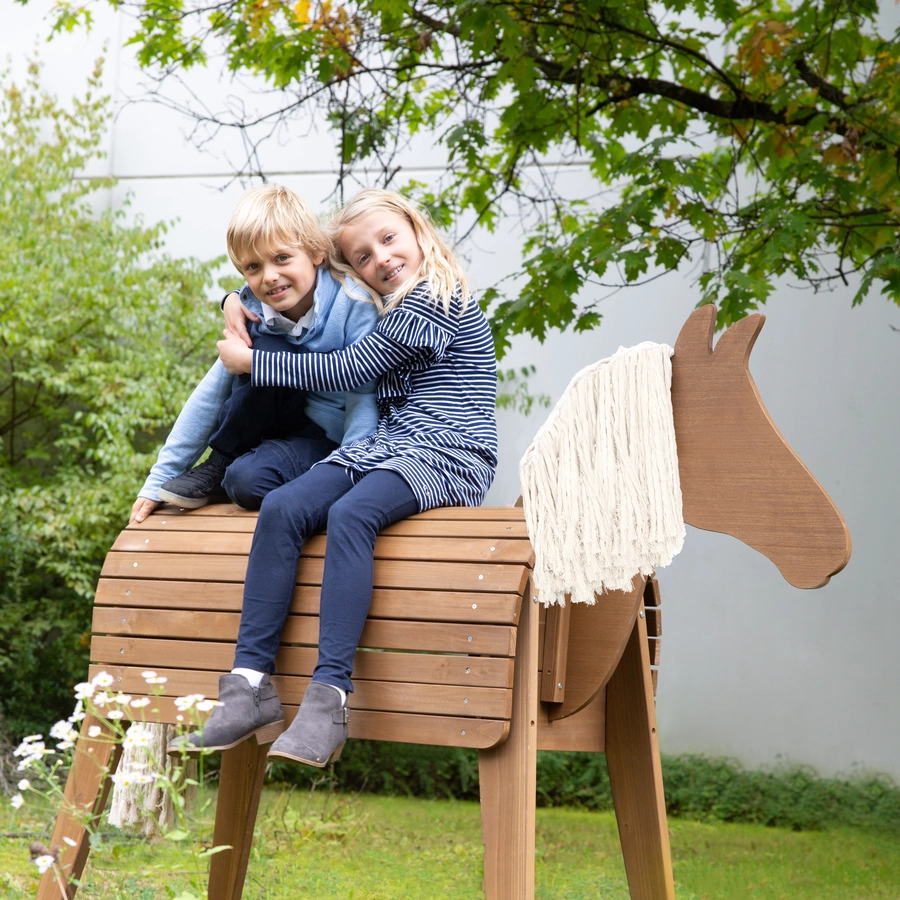 roba Holzpferd Outdoor teak