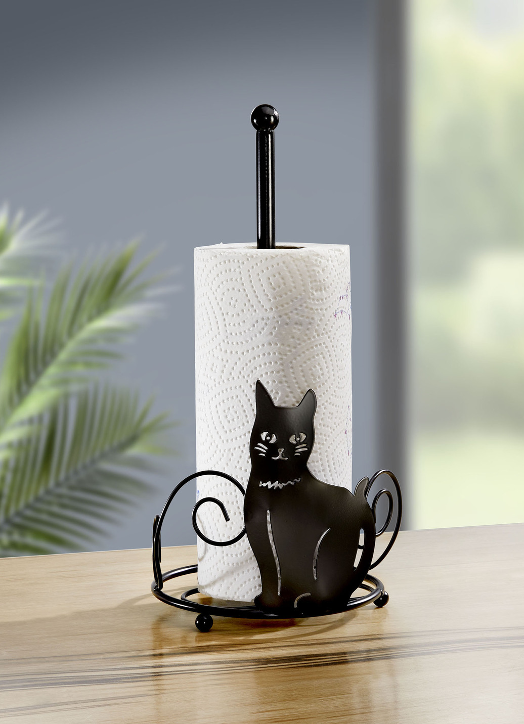 Papierrollenhalter Katze aus Metall