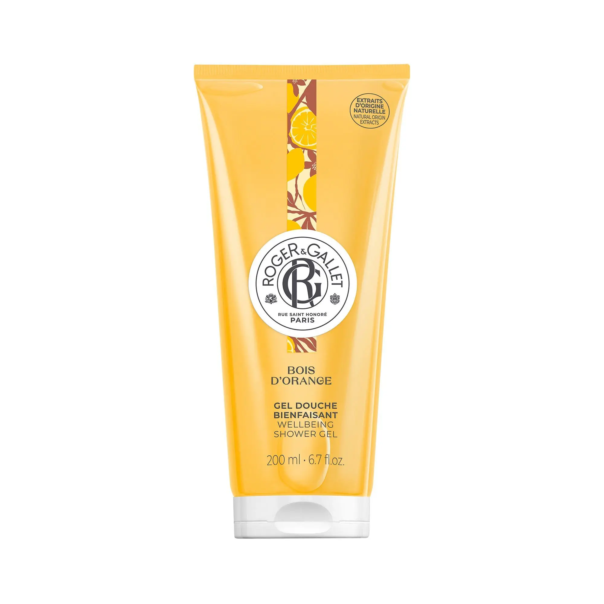Roger&Gallet - Bois d'Orange Gel Douche Bienfaisant Tube 200ml - Gel douche