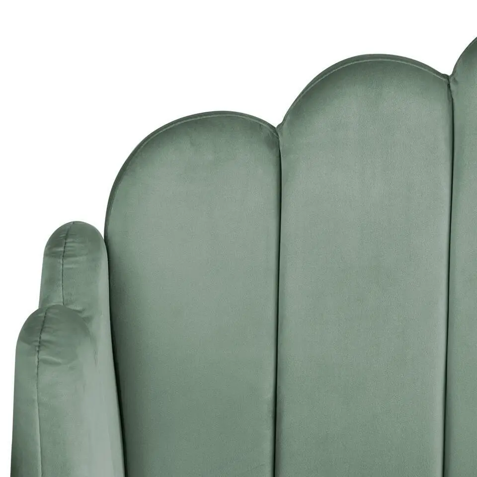 AMBILLOU - Tweepersoonsbed - Groen - 160 x 200 cm - Fluweel