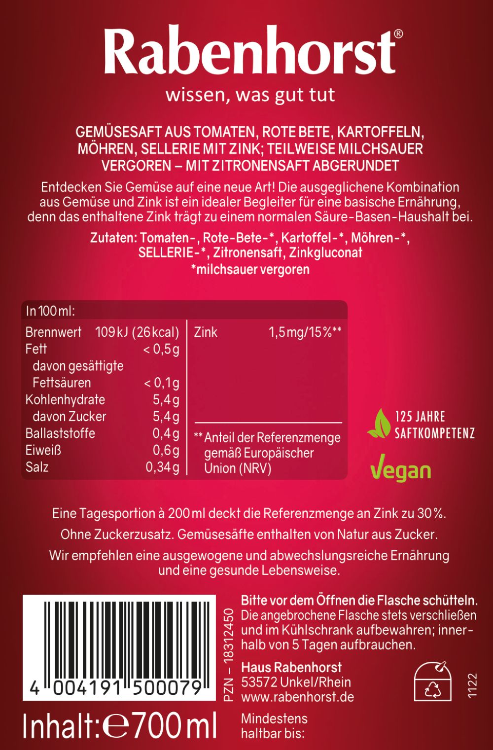 Rabenhorst Basen-Balance mit Zink