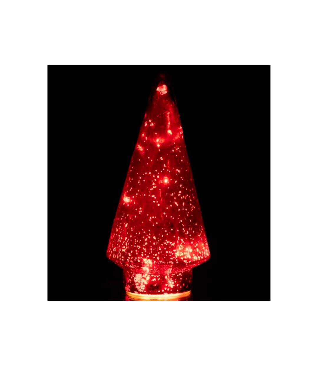 Paris Prix - Sapin De Noël En Verre led 24cm Rouge