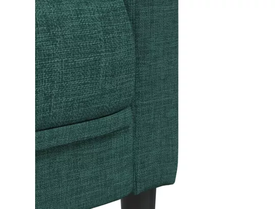 Canapé à 3 places vert foncé tissu