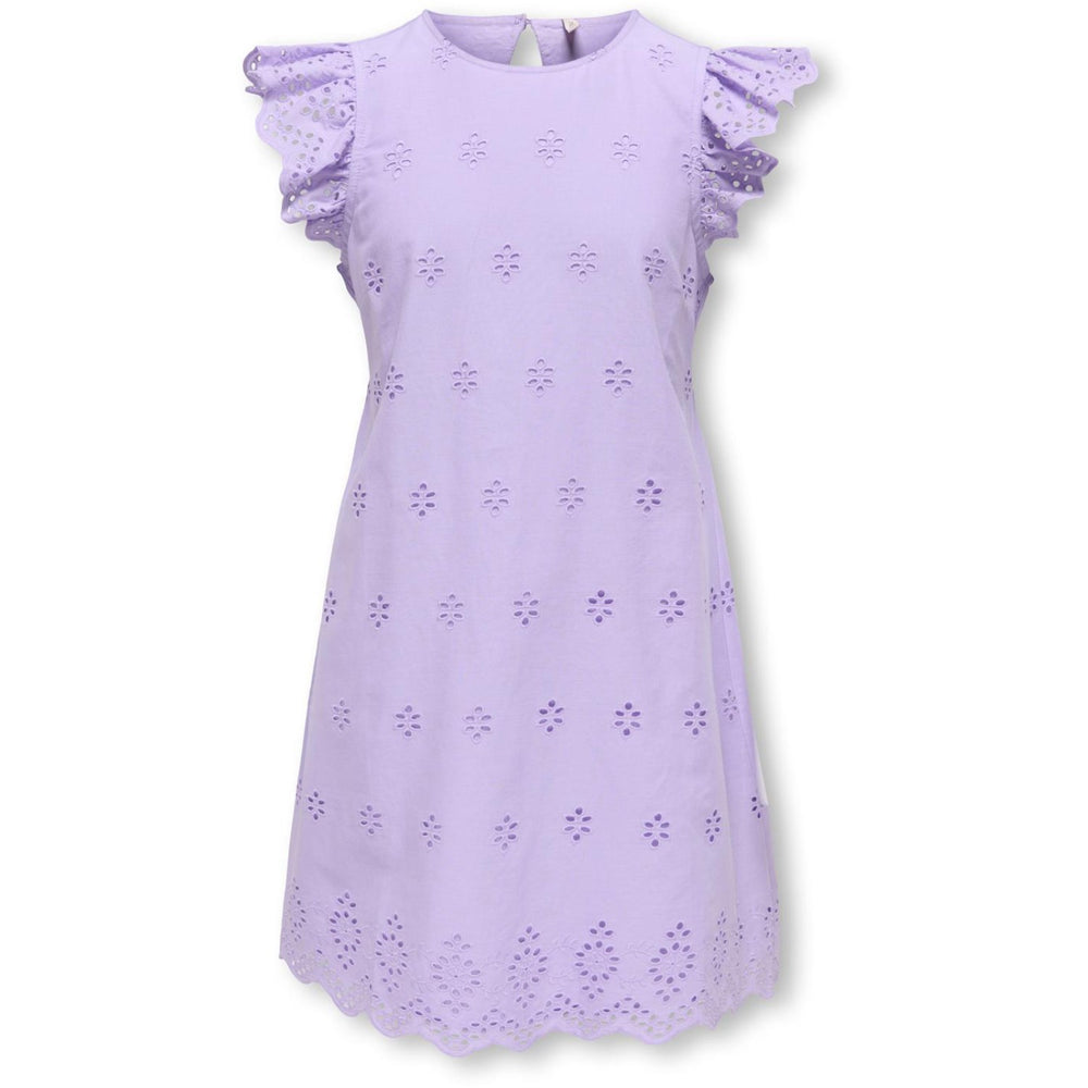 Køb kids ONLY Lilac Breeze Koglou Life Emb Ss Open Back Kjole Wvn