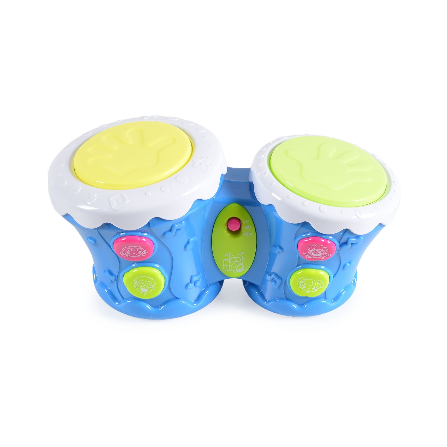 Moni Musikspielzeug Trommel HE0505, Musik Licht Trommelgeräusche Klatschtrommel blau