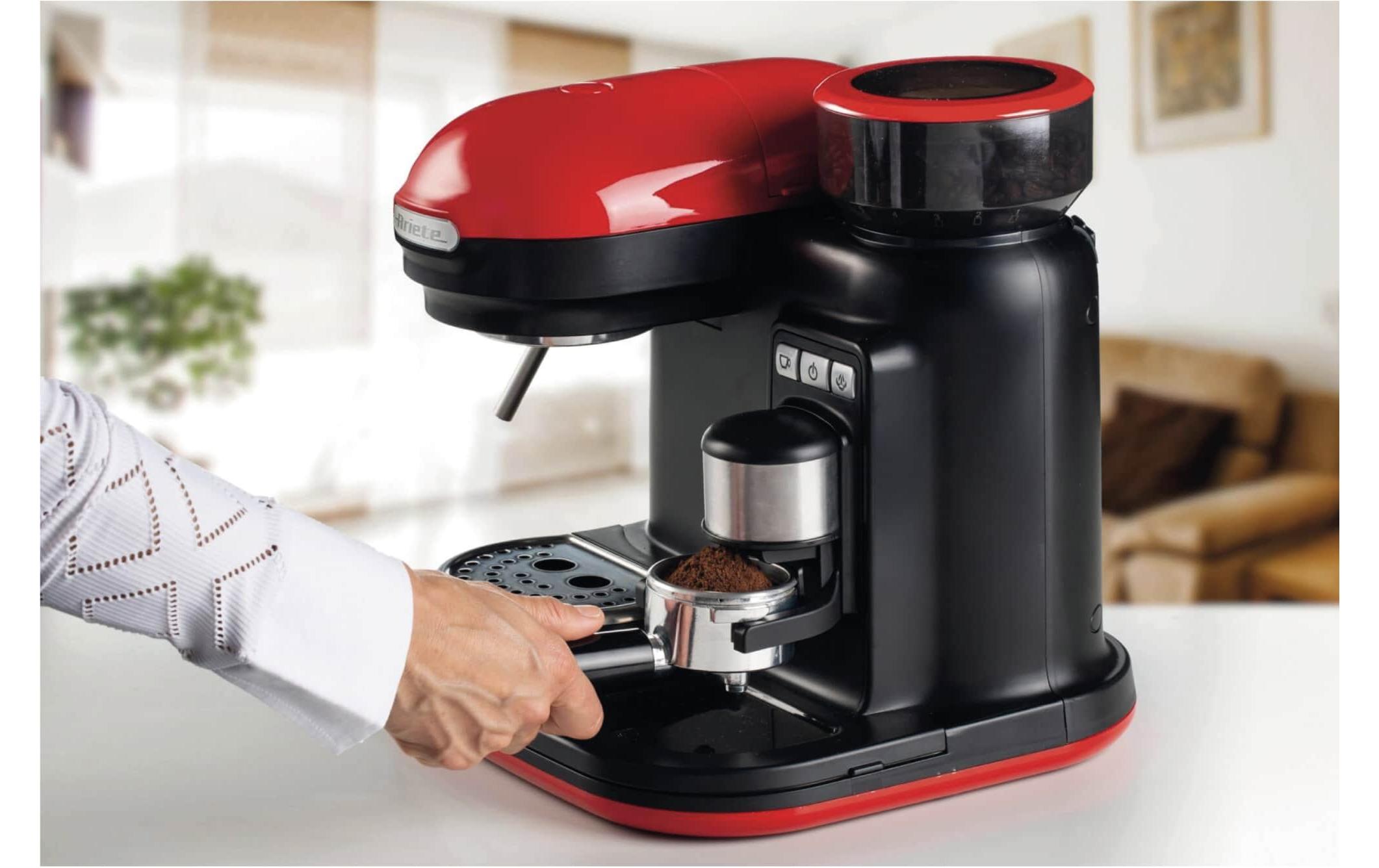 Portionskaffeemaschine MODERNA Rot/Schwarz<br>Espressomaschine