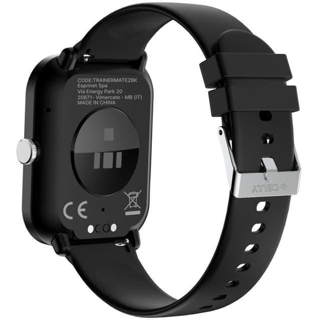 Celly Trainermate 2 Smartwatch med rektangulär urtavla Svart