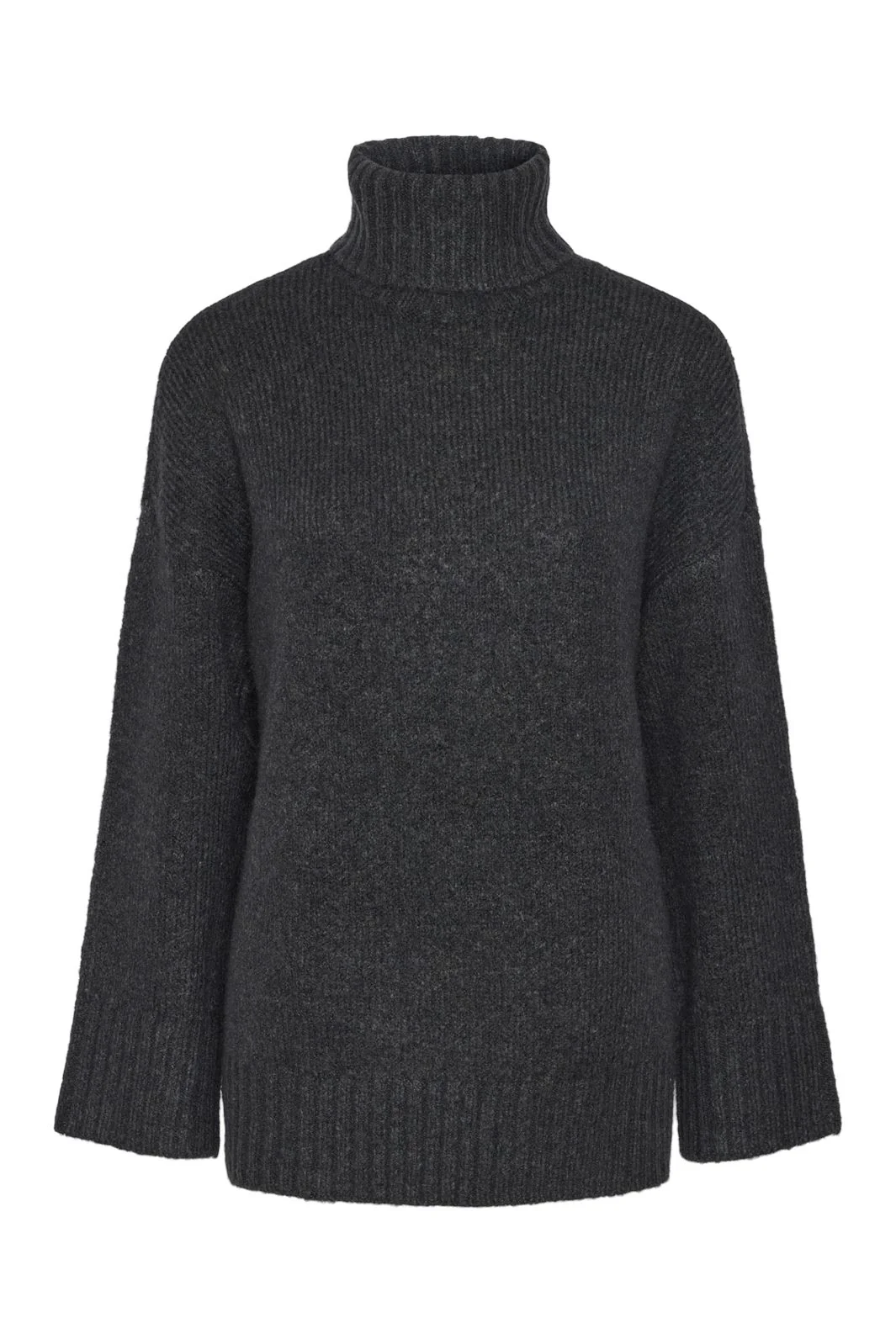 Pieces Pcnancy Ls Loose Roll Neck Knit 4533573 magnet