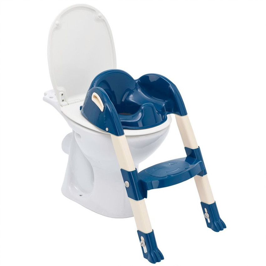 Réducteur de toilettes Kiddyloo - Bleu océan - Ecru