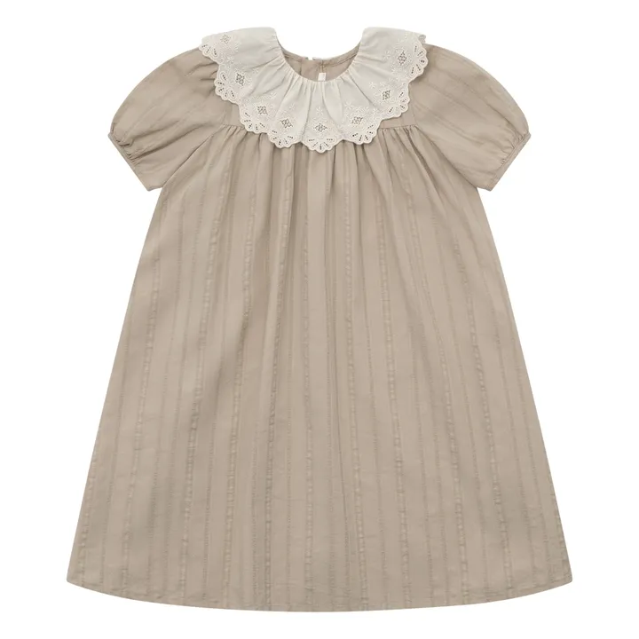 Louisiella Robe Byron Col Dentelle | Beige