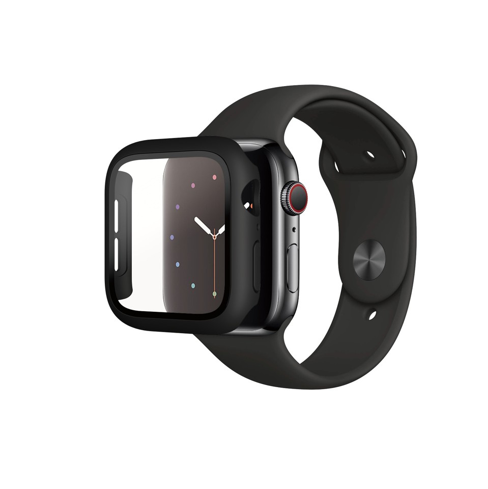 PanzerGlass - Skærmbeskyttelse Full Body Apple watch 4 - 5 - 6 - SE 44mm - Sort