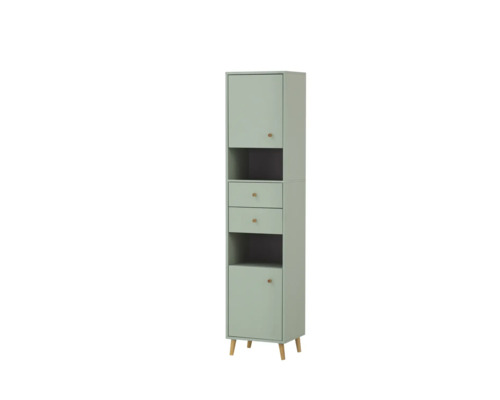 Hoge kast van Möbelpartner Bjarne, afmetingen (B x H x D): 40,3 x 180,6 x 33,1 cm, pistache