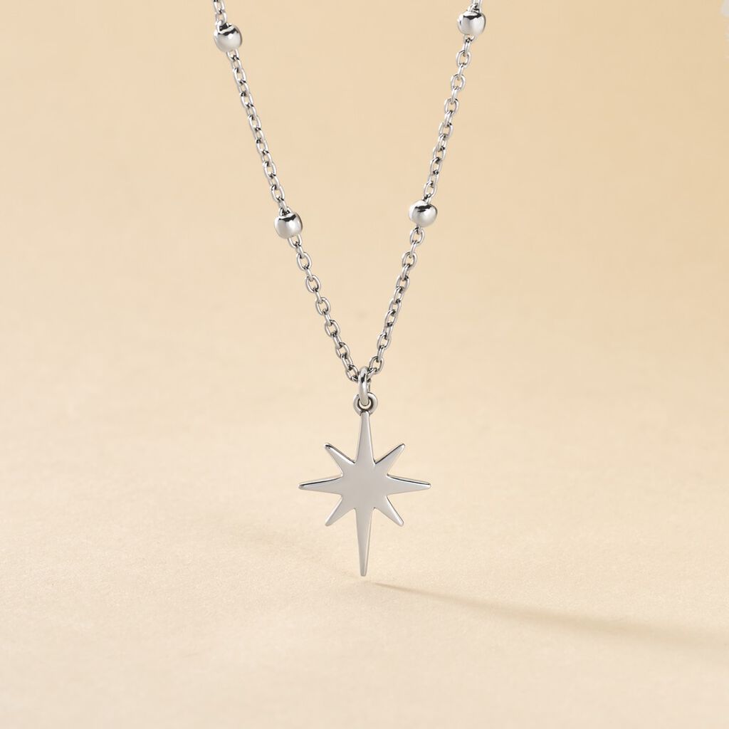 Collier Pearce Argent Blanc