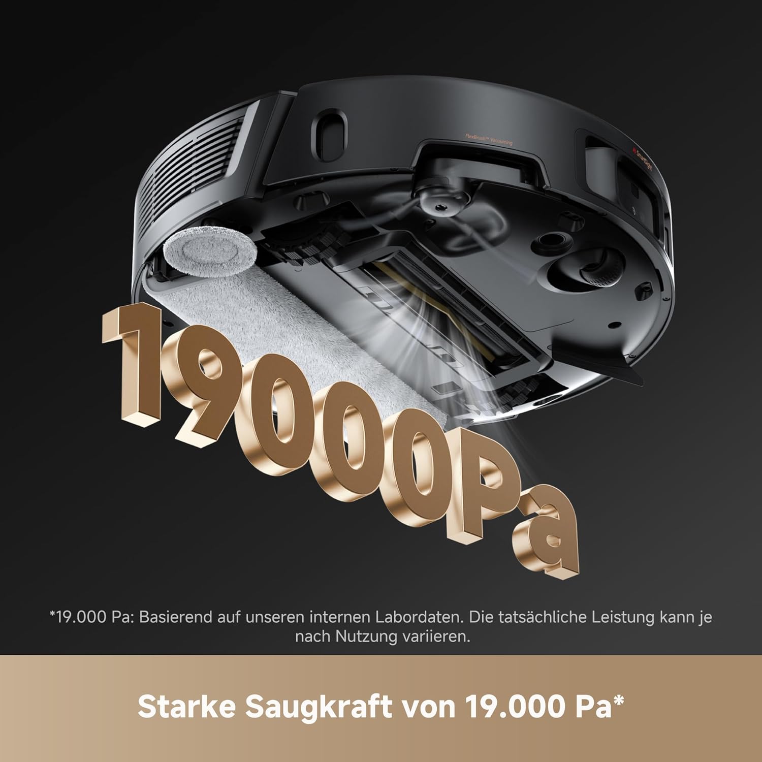 Mova Z50 Ultra saugroboter mit wischfunktion mit 19,000 Pa, 18N Abwärtsdruck, Lift-Mopp & Bürste, Tricut, DToF+RGB AI-Hindernisvermeidung, 75°C Heißwasser-Mopp, Selbstreinigend, Auto Entl./Nachfüll