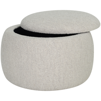 KARWEI poef Lou beige stof met opbergruimte