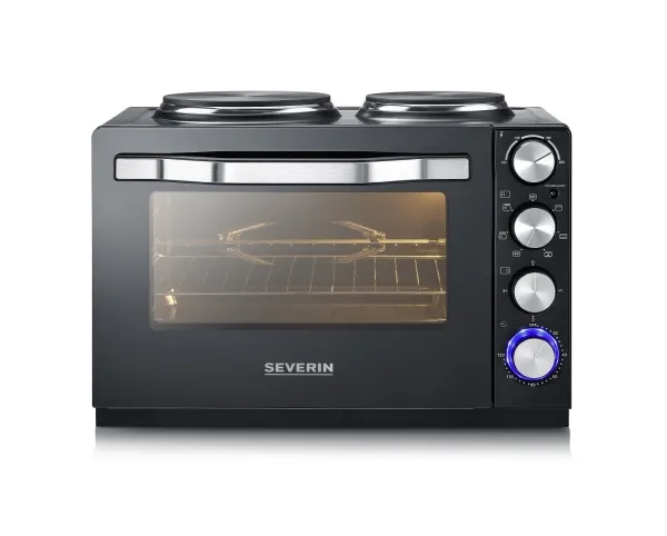 SEVERIN TO 2074 - Elektrisk ovn med varme plader - konvektion - 30 liter - 2500 W - sort