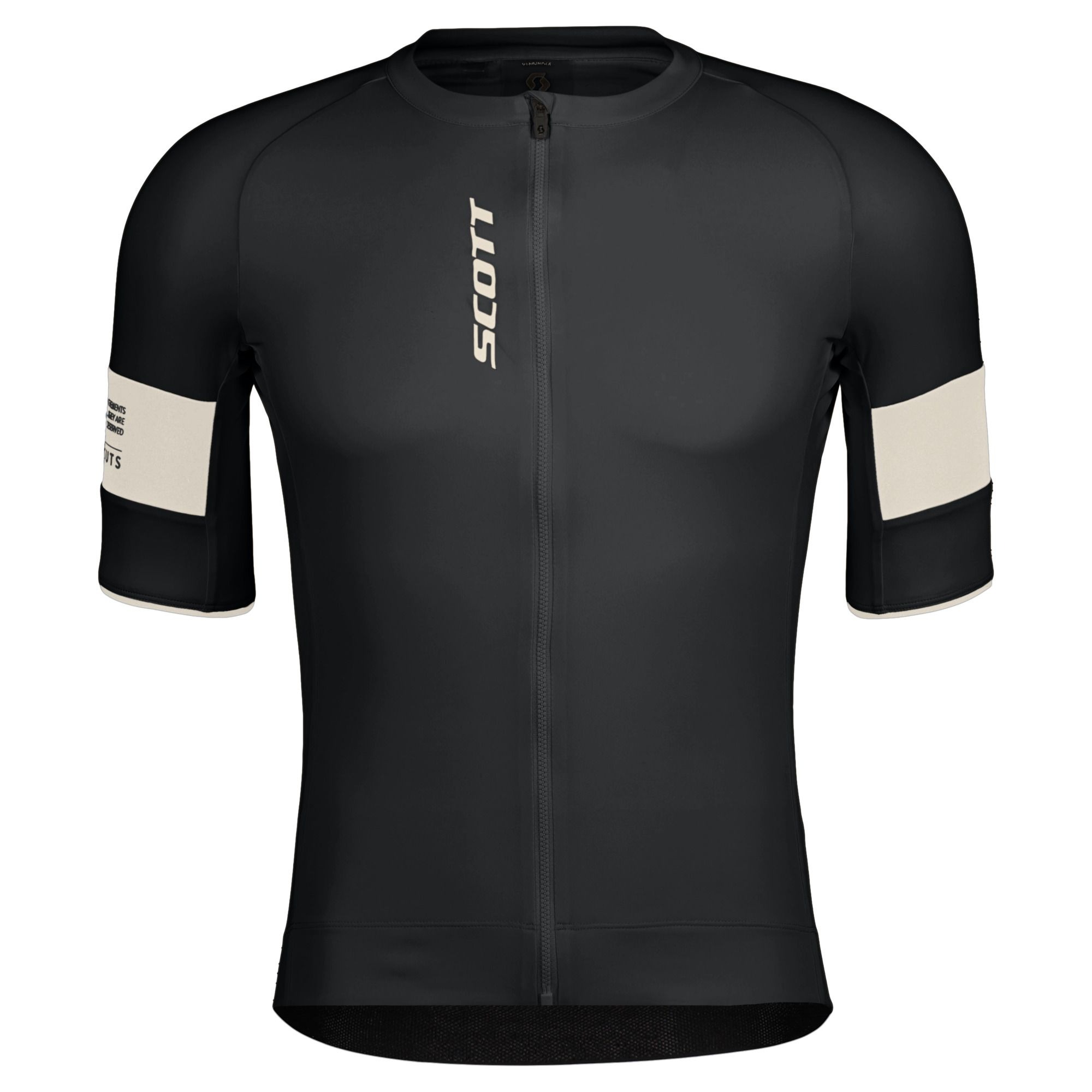 SCOTT Endurance Pro kortærmet cykeltrøje black/cotton white herre