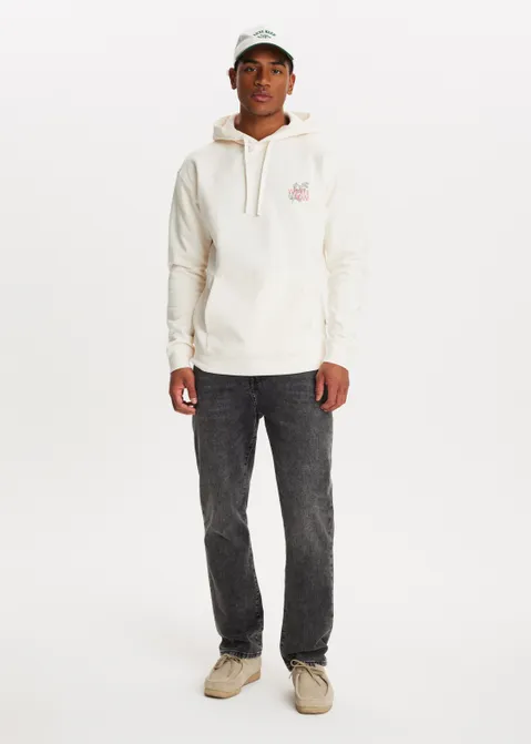 Hoodie met backprint united off-white (CREME.L)