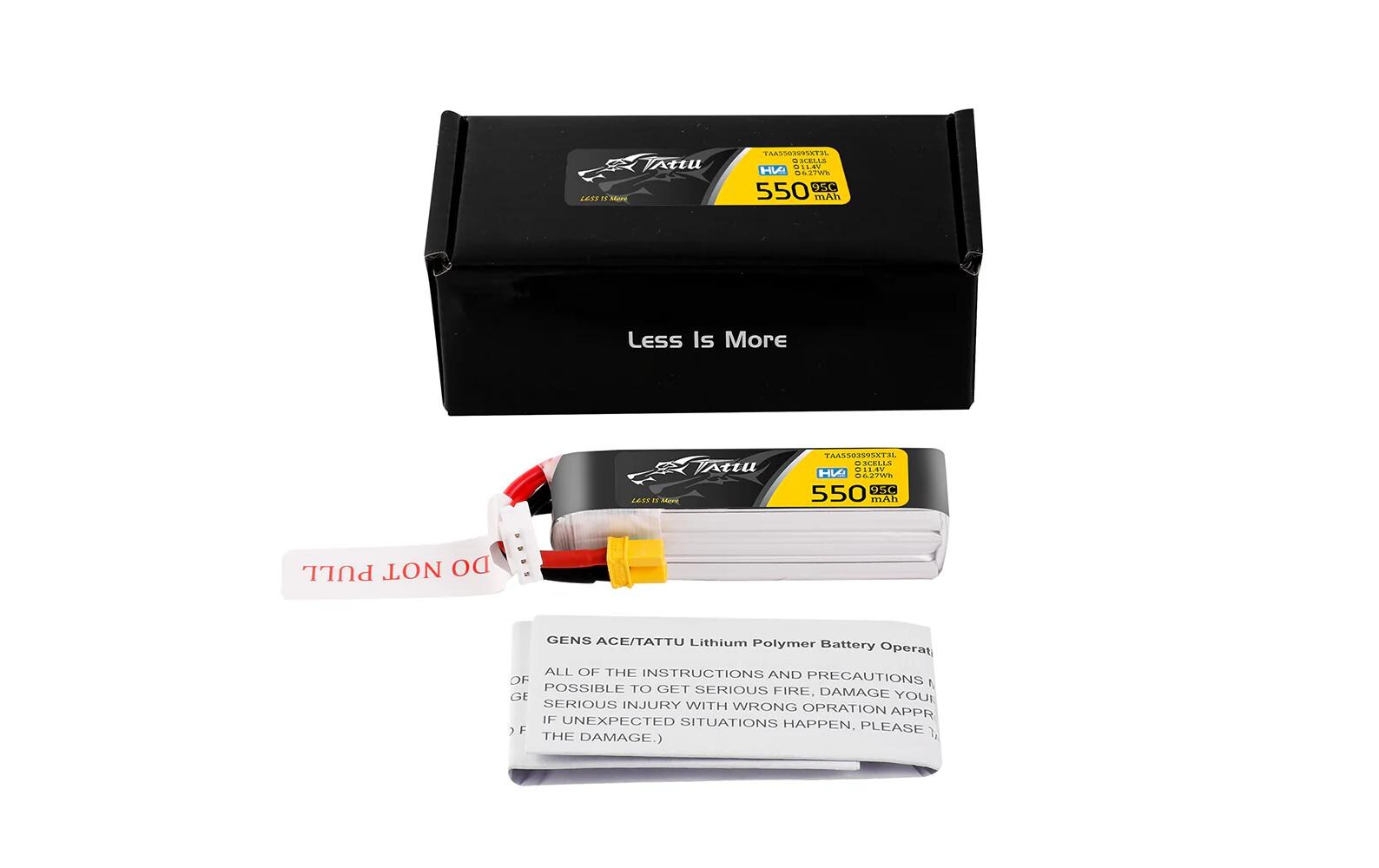 RC-Akku LiPo 550 mAh 11.4 V 95C XT30FPV-Renn-Lipo-Akku mit hoher Entladerate