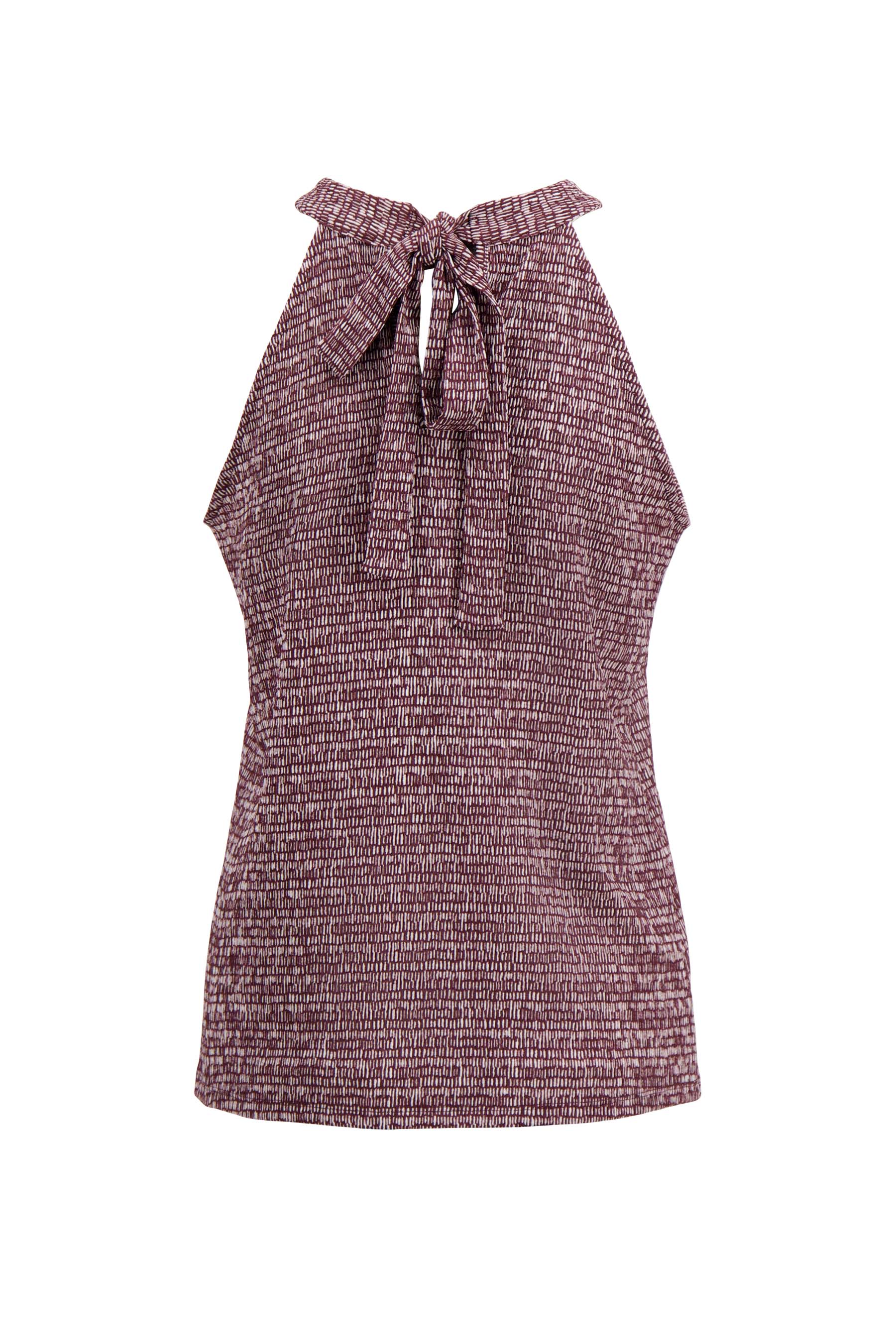 jersey halter top met grafische print