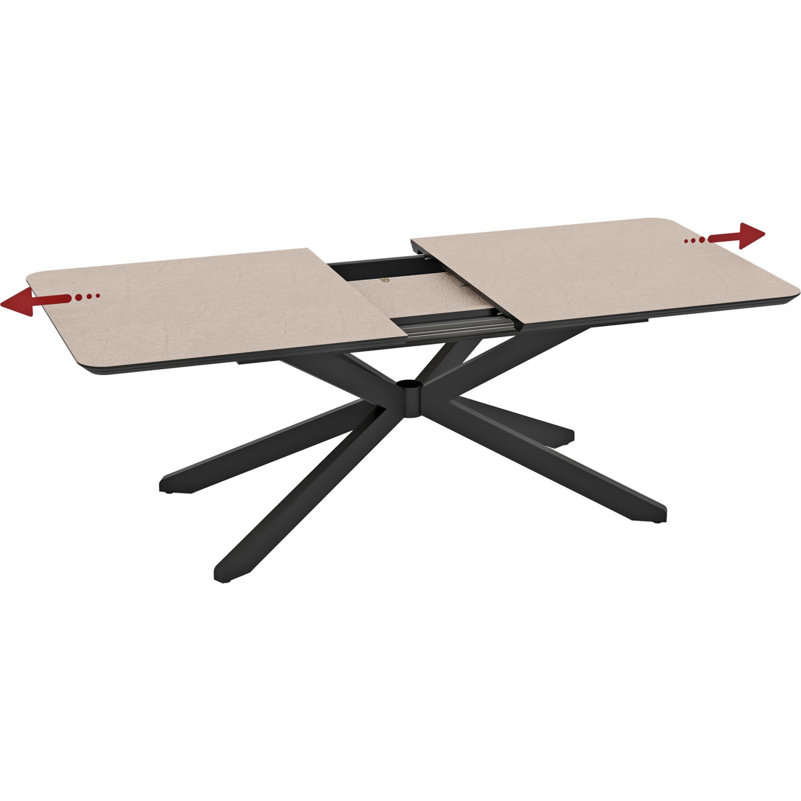 Tisch Ancona Melamin cashmere, 190/250 x 75 x 103 cm