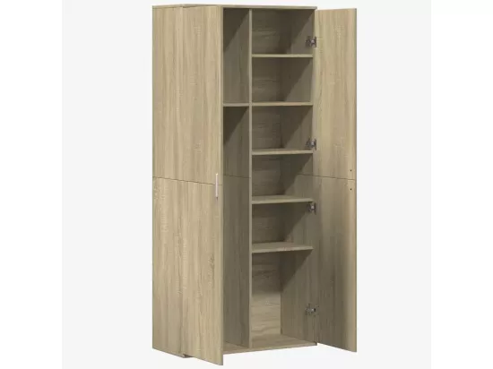 Buffet haut chêne sonoma 80x35x180 cm bois d'ingénierie