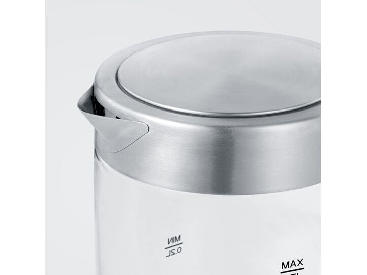 Severin Wasserkocher WK 3472 0.5 l, Grau/Silber Glaswasserkocher