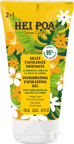 Hei Poa Gelée Exfoliante Et Vivifiante Au Monoï De Tahiti Visage Et Corps Tube 150ml