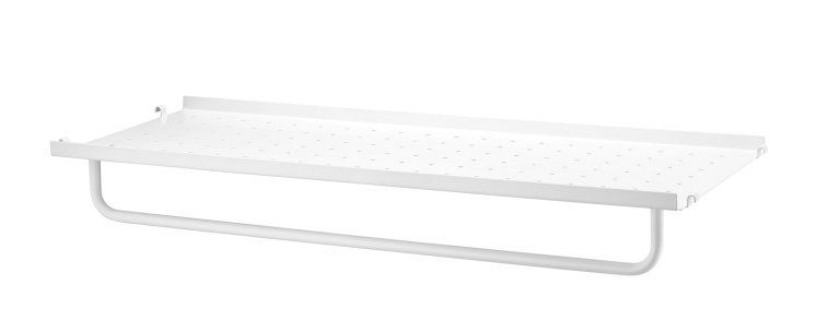String Furniture Metal shelf low edge 78x30 1-pack wit